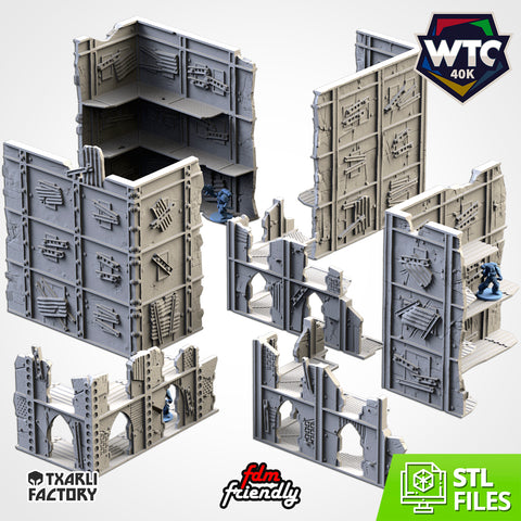 Post appocalyptic Ruins WTC Set 01 (STL FILES)