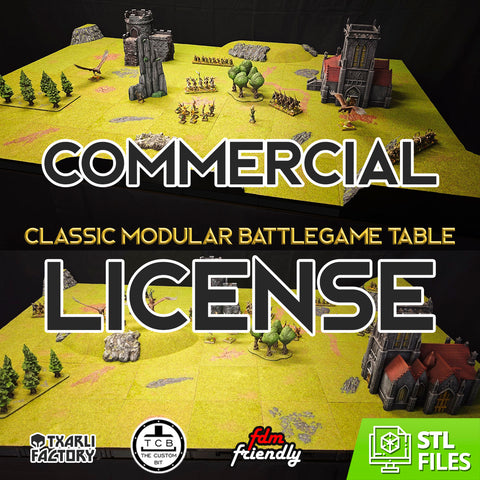 Classic Modular Battlegame Table (Commercial License)